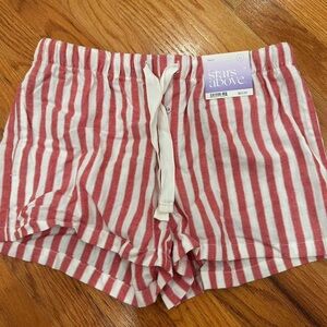 Red & white Striped comfy shorts